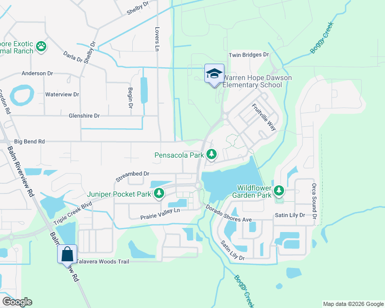 map of restaurants, bars, coffee shops, grocery stores, and more near 13108 Monach Isles Drive in Riverview