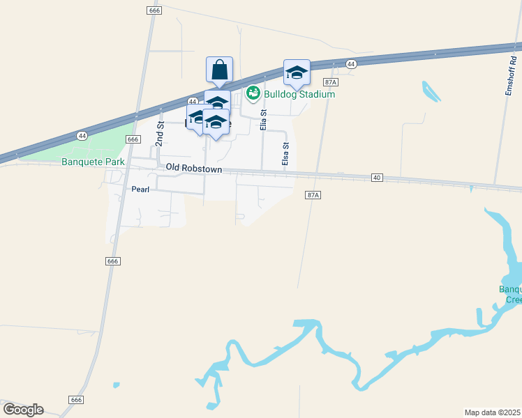 map of restaurants, bars, coffee shops, grocery stores, and more near in Banquete