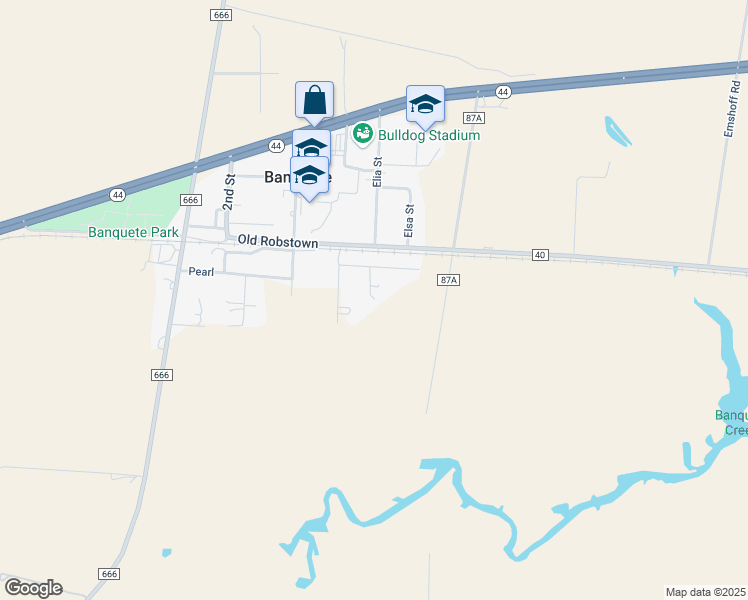 map of restaurants, bars, coffee shops, grocery stores, and more near 4298-43 Falmar Street in Banquete