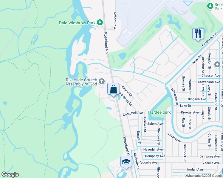 map of restaurants, bars, coffee shops, grocery stores, and more near 8467 Hart Avenue in Sebastian