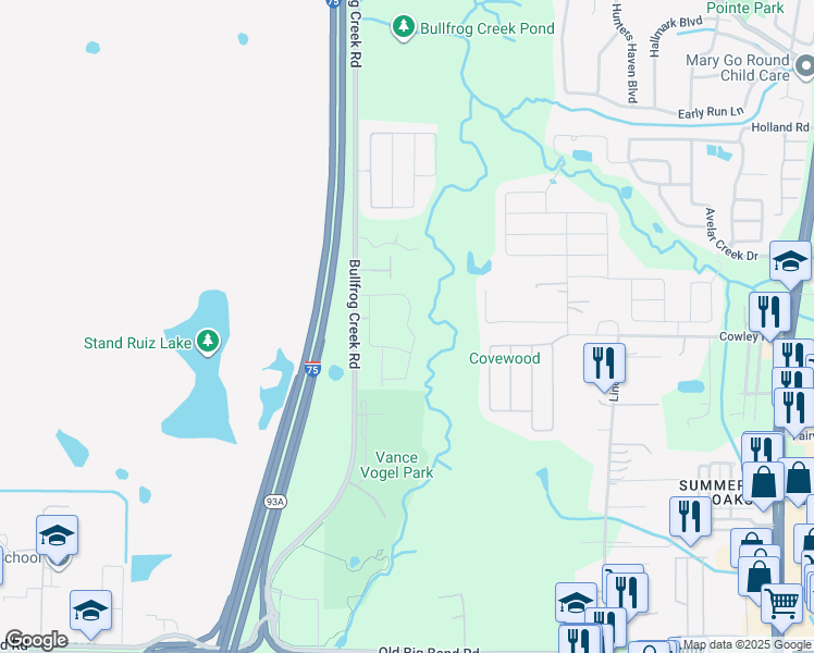 map of restaurants, bars, coffee shops, grocery stores, and more near Hound Chase Drive in Gibsonton