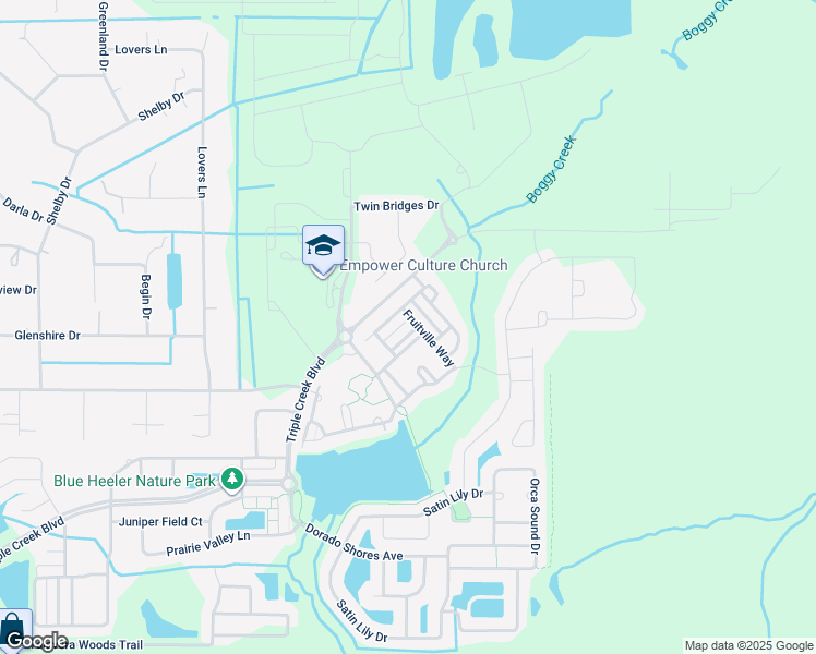 map of restaurants, bars, coffee shops, grocery stores, and more near 13009 Pennybrook Drive in Riverview