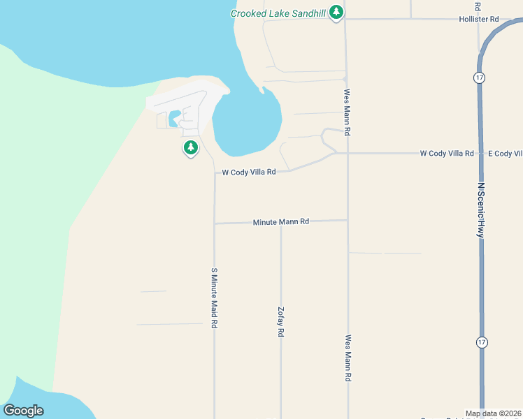 map of restaurants, bars, coffee shops, grocery stores, and more near 1109 Minute Mann Road in Frostproof