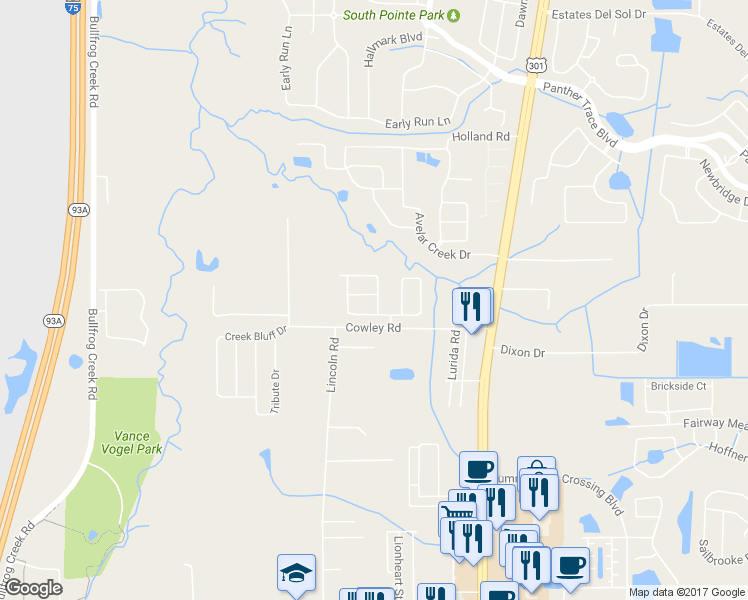 map of restaurants, bars, coffee shops, grocery stores, and more near 10213 Tapestry Key Court in Riverview