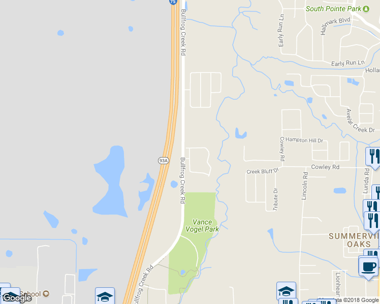 map of restaurants, bars, coffee shops, grocery stores, and more near 12871 Buffalo Run Drive in Gibsonton