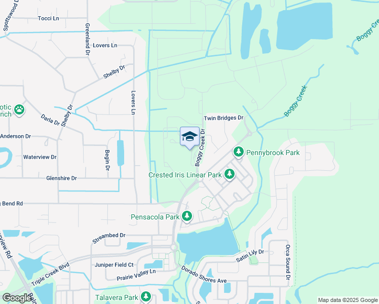 map of restaurants, bars, coffee shops, grocery stores, and more near 12961 Boggy Creek Drive in Riverview