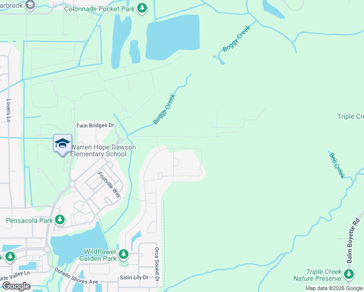 map of restaurants, bars, coffee shops, grocery stores, and more near 12957 Wildflower Meadow Drive in Riverview