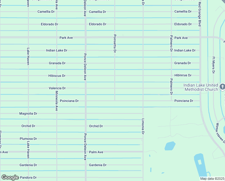 map of restaurants, bars, coffee shops, grocery stores, and more near 2751 Valencia Drive in Indian Lake Estates
