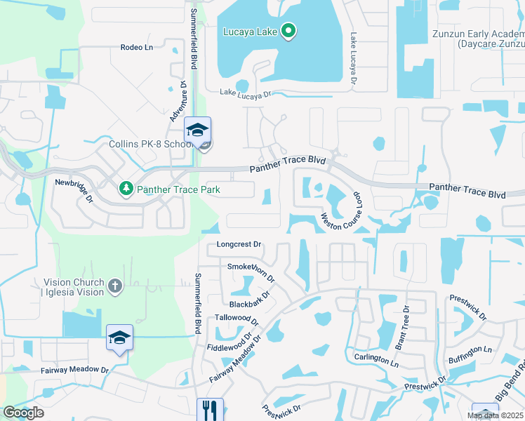 map of restaurants, bars, coffee shops, grocery stores, and more near 12756 Evington Point Drive in Riverview