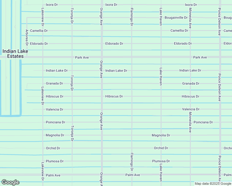 map of restaurants, bars, coffee shops, grocery stores, and more near 3870 Hibiscus Drive in Indian Lake Estates