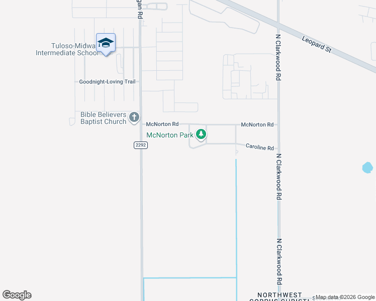 map of restaurants, bars, coffee shops, grocery stores, and more near 9127 Caroline Road in Corpus Christi