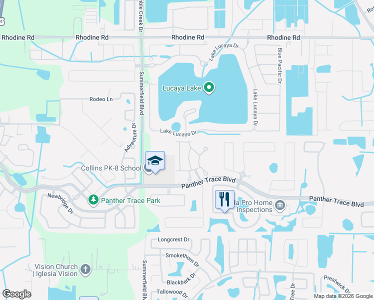 map of restaurants, bars, coffee shops, grocery stores, and more near 12307 Kentbrook Manor Lane in Riverview