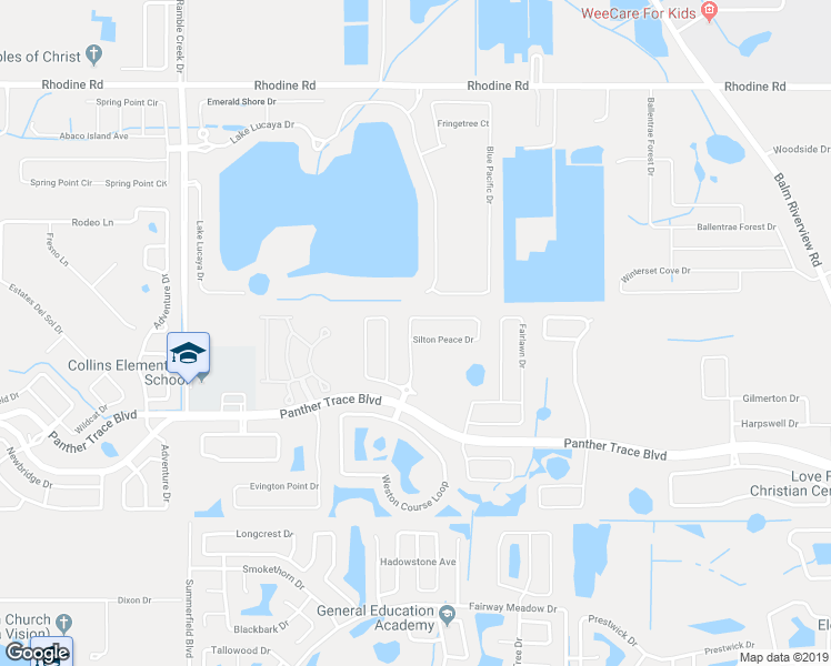 map of restaurants, bars, coffee shops, grocery stores, and more near 12302 Silton Peace Drive in Riverview