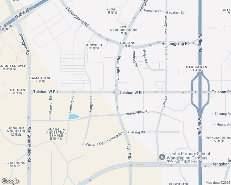map of restaurants, bars, coffee shops, grocery stores, and more near Tai Shan Xi Lu in Zhu Zhou Shi