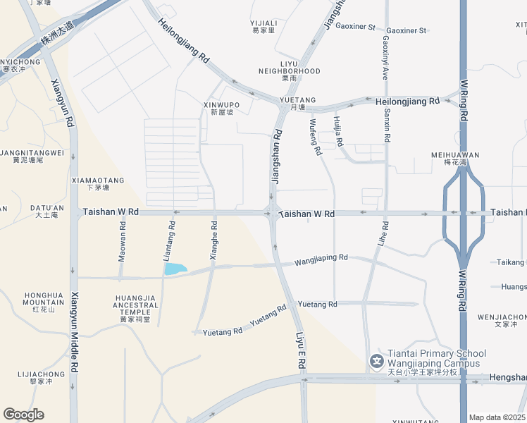 map of restaurants, bars, coffee shops, grocery stores, and more near Tai Shan Xi Lu in Zhu Zhou Shi
