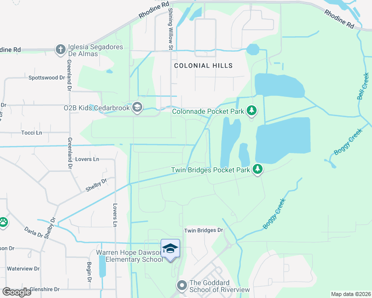 map of restaurants, bars, coffee shops, grocery stores, and more near in Riverview