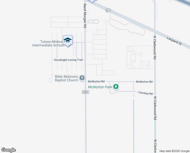 map of restaurants, bars, coffee shops, grocery stores, and more near 1706 Rand Morgan Road in Corpus Christi