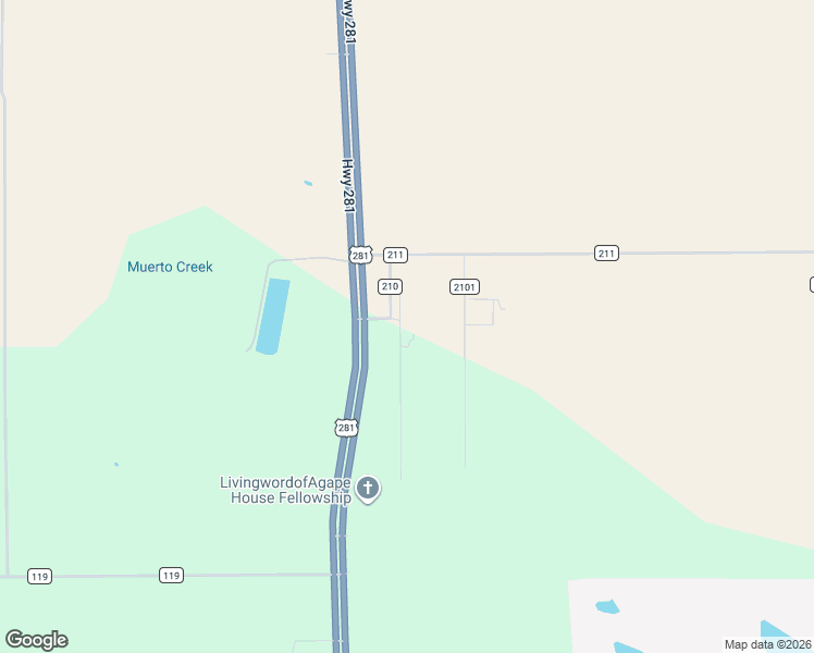 map of restaurants, bars, coffee shops, grocery stores, and more near 66 County Road 210 in Alice