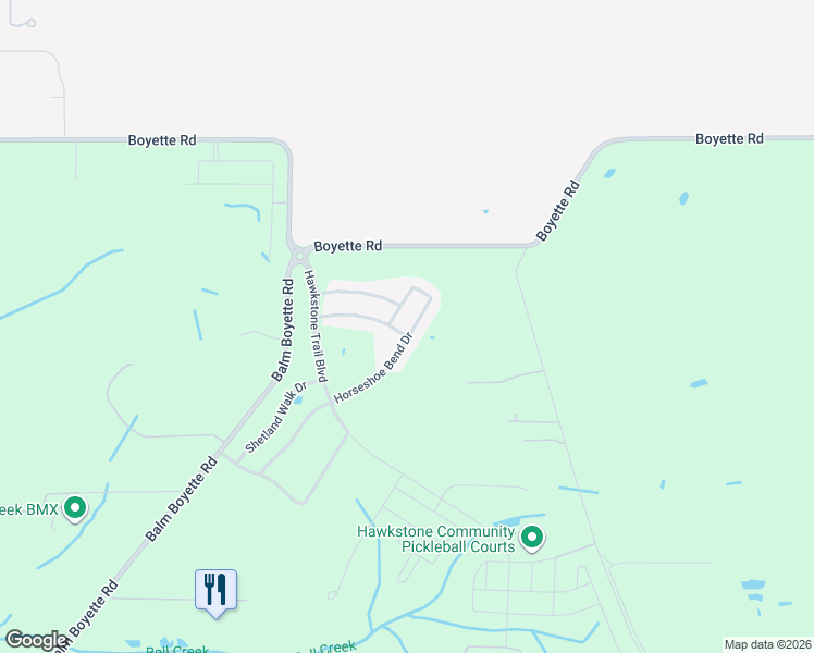 map of restaurants, bars, coffee shops, grocery stores, and more near 12453 Horseshoe Bend Drive in Hillsborough County