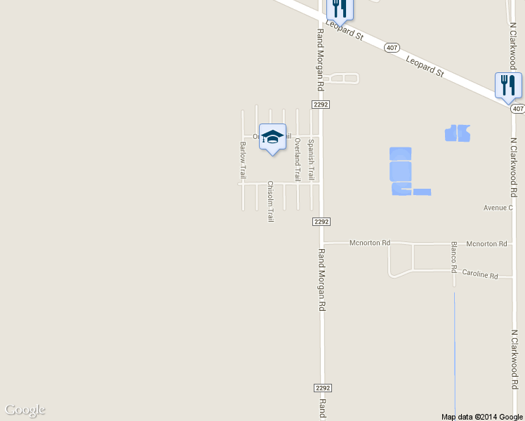 map of restaurants, bars, coffee shops, grocery stores, and more near 9626 Sedalia Trail in Corpus Christi