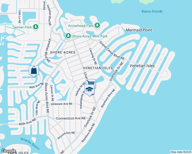 map of restaurants, bars, coffee shops, grocery stores, and more near 1860 Massachusetts Avenue Northeast in St. Petersburg