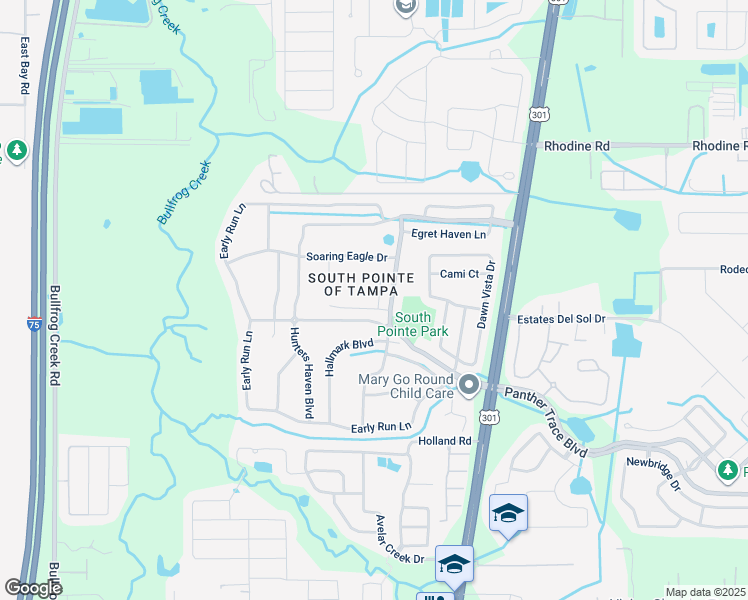 map of restaurants, bars, coffee shops, grocery stores, and more near 12429 Tree Pointe Court in Riverview