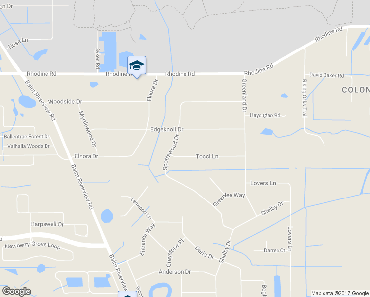 map of restaurants, bars, coffee shops, grocery stores, and more near 12406 Tocci Lane in Riverview