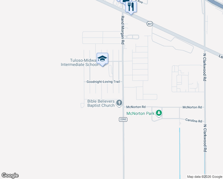 map of restaurants, bars, coffee shops, grocery stores, and more near 1725 Overland Trail in Corpus Christi