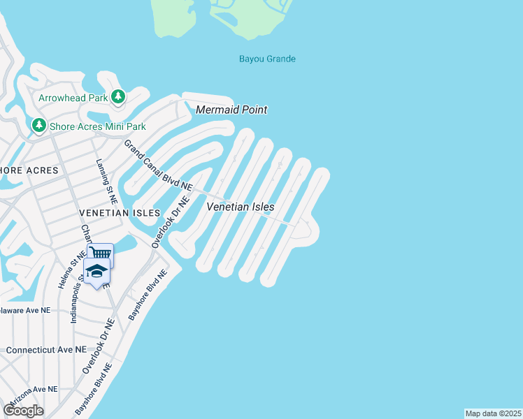 map of restaurants, bars, coffee shops, grocery stores, and more near 2016 Illinois Avenue Northeast in St. Petersburg