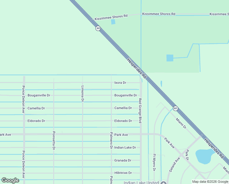 map of restaurants, bars, coffee shops, grocery stores, and more near 22 Bougainville Drive in Lake Wales