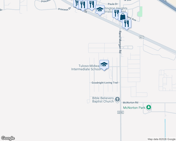 map of restaurants, bars, coffee shops, grocery stores, and more near 1925 Rhumba Trail in Corpus Christi
