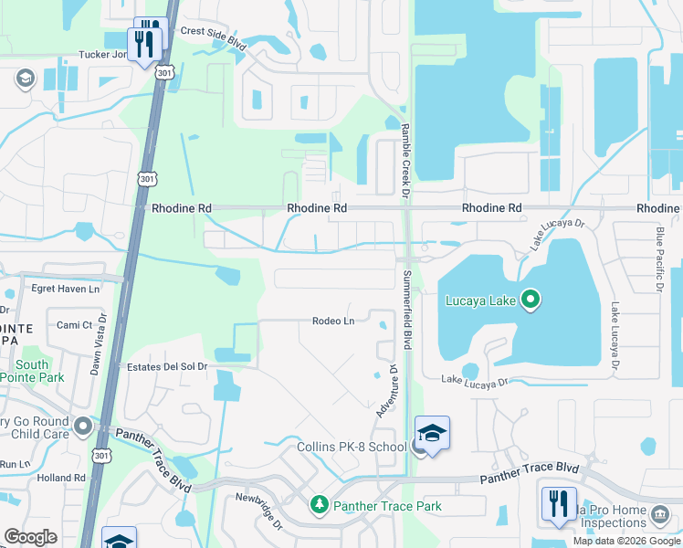map of restaurants, bars, coffee shops, grocery stores, and more near 11231 Spring Point Circle in Riverview