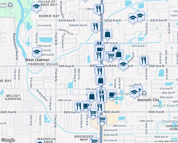 map of restaurants, bars, coffee shops, grocery stores, and more near in St. Petersburg