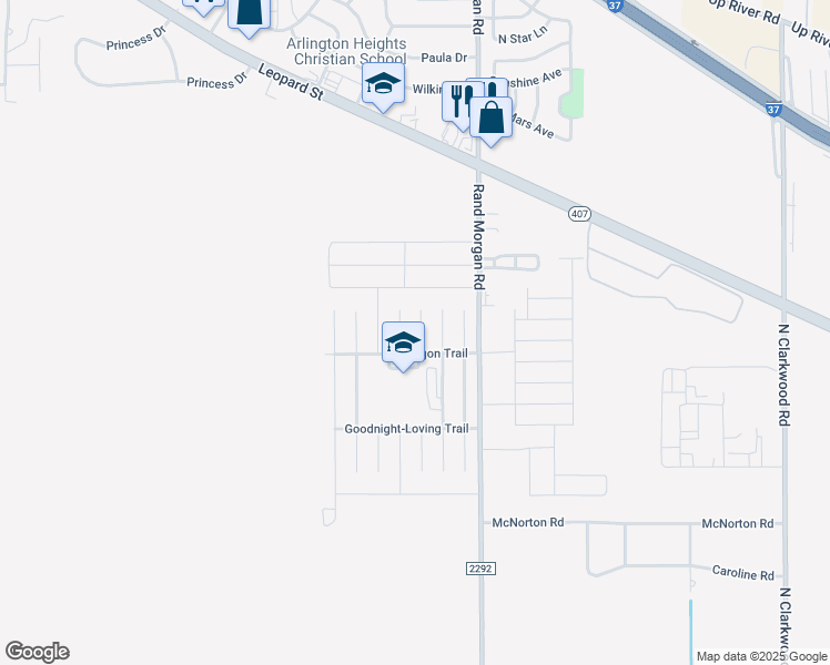 map of restaurants, bars, coffee shops, grocery stores, and more near 2017 Beckworth Lane in Corpus Christi