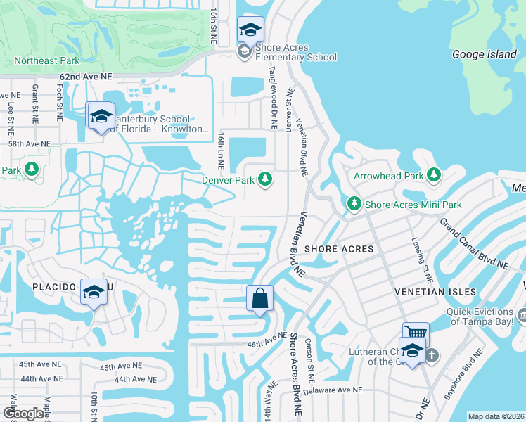 map of restaurants, bars, coffee shops, grocery stores, and more near in St. Petersburg