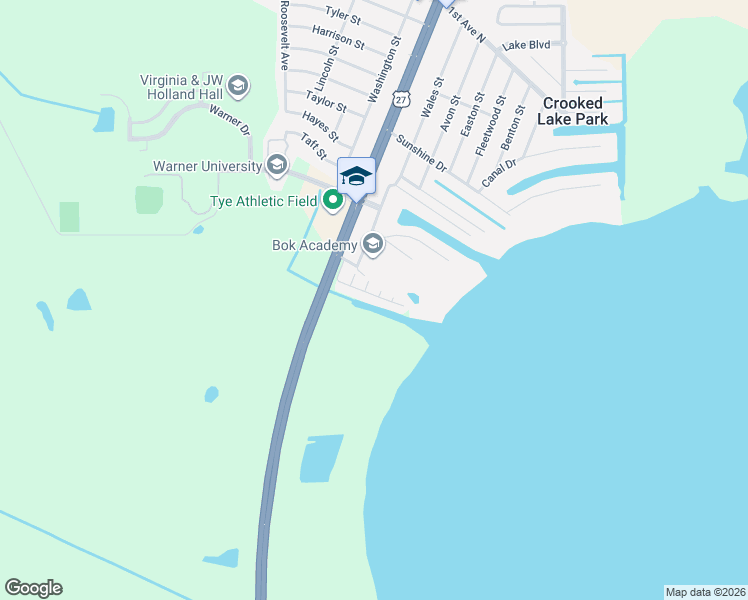map of restaurants, bars, coffee shops, grocery stores, and more near 252 Lakeside Garden Circle in Lake Wales