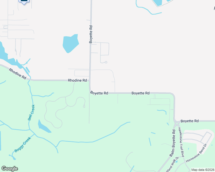 map of restaurants, bars, coffee shops, grocery stores, and more near 16206 Boyette Road in Riverview