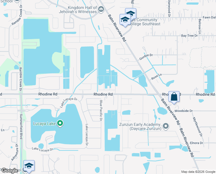 map of restaurants, bars, coffee shops, grocery stores, and more near 12175 Water Ash Place in Riverview
