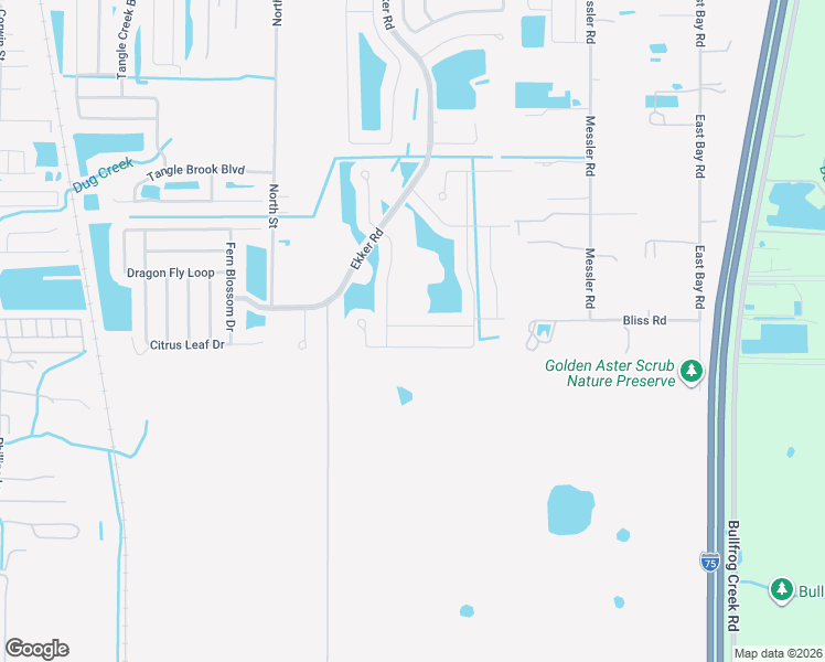 map of restaurants, bars, coffee shops, grocery stores, and more near 8111 Brickleton Woods Avenue in Gibsonton