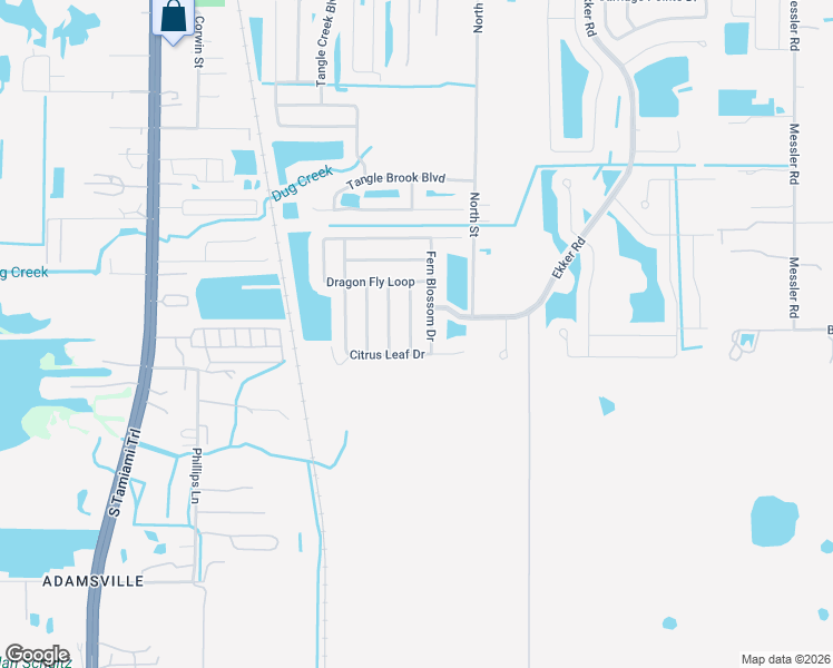 map of restaurants, bars, coffee shops, grocery stores, and more near 12130 Fox Bloom Avenue in Gibsonton