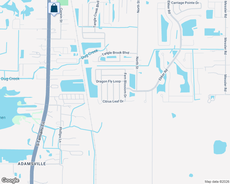 map of restaurants, bars, coffee shops, grocery stores, and more near 12122 Fern Haven Avenue in Gibsonton