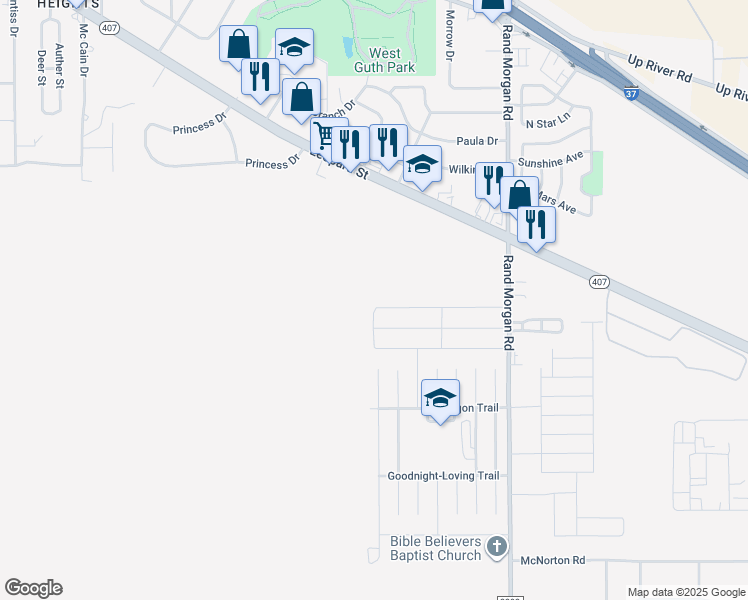 map of restaurants, bars, coffee shops, grocery stores, and more near 2145 Spanish Oak Drive in Corpus Christi