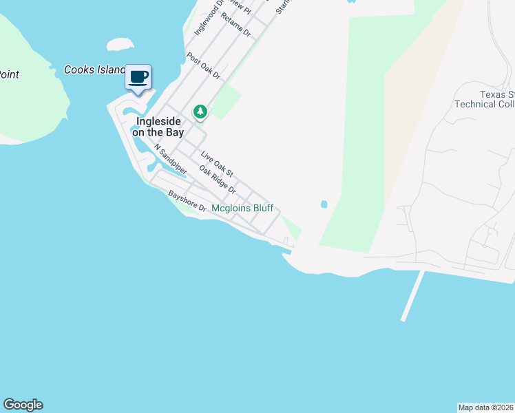 map of restaurants, bars, coffee shops, grocery stores, and more near 609 Huisache in Ingleside