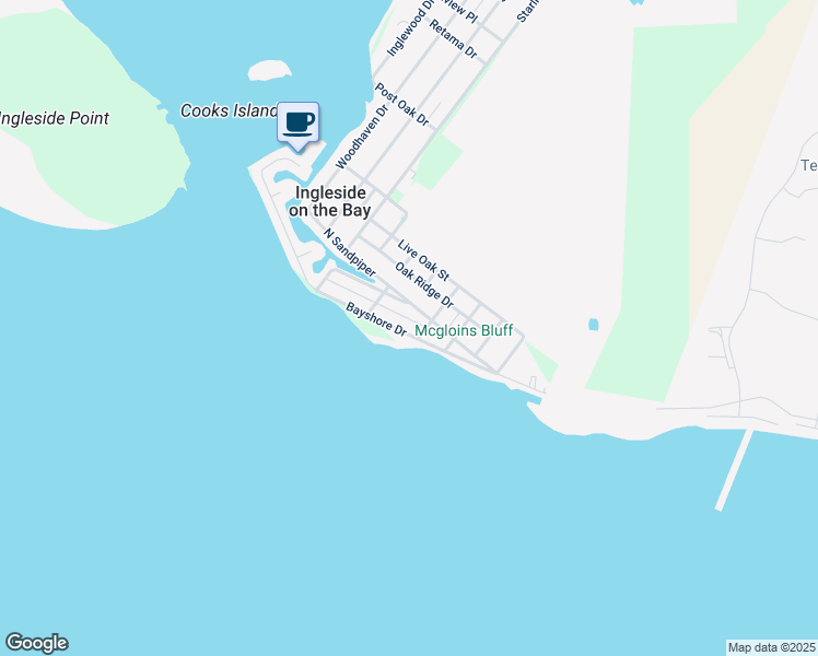 map of restaurants, bars, coffee shops, grocery stores, and more near 809 Bayshore Drive in Ingleside