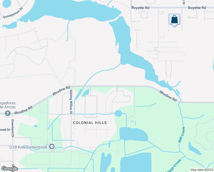 map of restaurants, bars, coffee shops, grocery stores, and more near 13621 Rhodine Road in Riverview