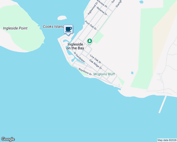 map of restaurants, bars, coffee shops, grocery stores, and more near 809 Bayshore Drive in Ingleside