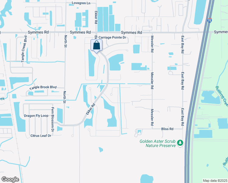 map of restaurants, bars, coffee shops, grocery stores, and more near 11901 Ledbury Commons Drive in Gibsonton