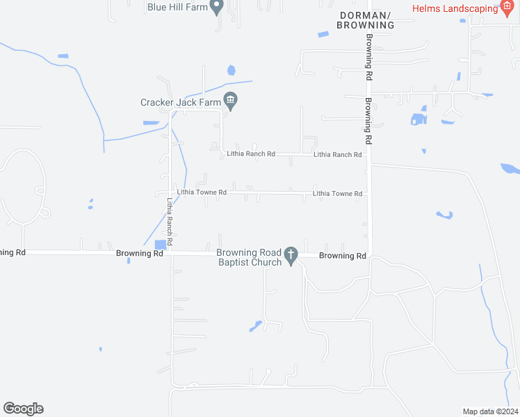 map of restaurants, bars, coffee shops, grocery stores, and more near 18509 Lithia Towne Road in Lithia