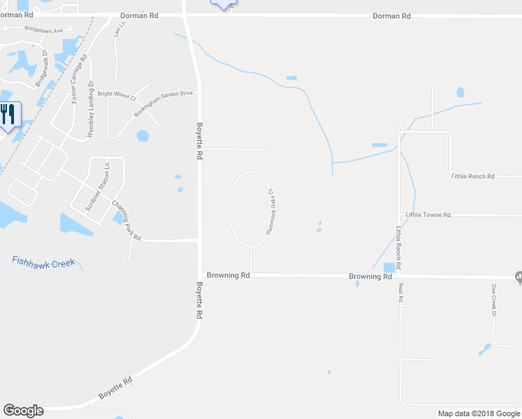 map of restaurants, bars, coffee shops, grocery stores, and more near 11441 Hammock Oaks Court in Lithia