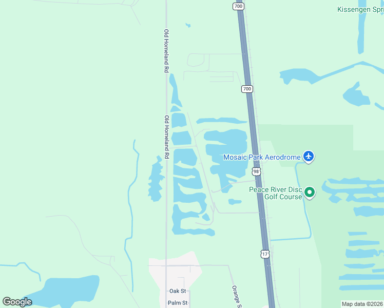 map of restaurants, bars, coffee shops, grocery stores, and more near 5600 Old Homeland Road in Bartow
